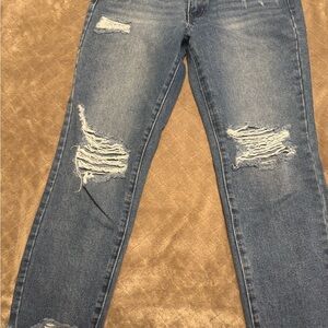 KanCan Light Blue Distressed Ankle Jeans
